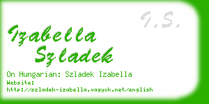 izabella szladek business card